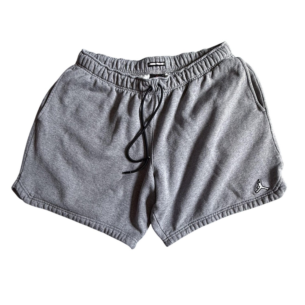 Jordan Shorts Mens 2XL Gray Fleece Sweat Relaxed Fit Drawstring Pockets Jumpman